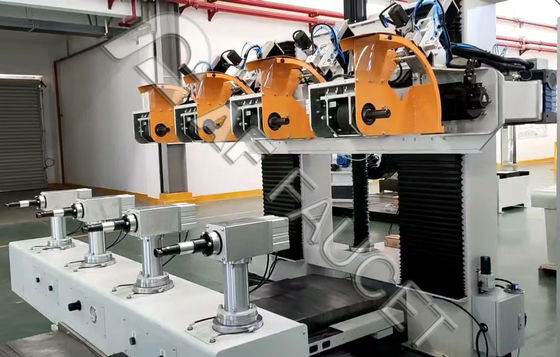 Brass Faucet Handles Polishing Machine, Automatically Faucet Polishing Equipment, PROMAX Controlled ,Four Stations
